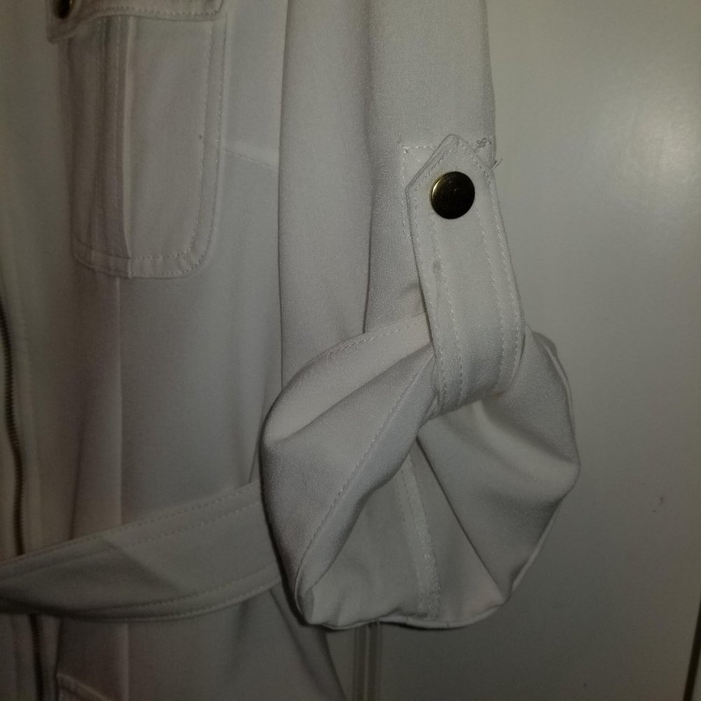 Shargano Off-White Belted Cargo Pocket Career Dress 10 - Picture 3 of 7